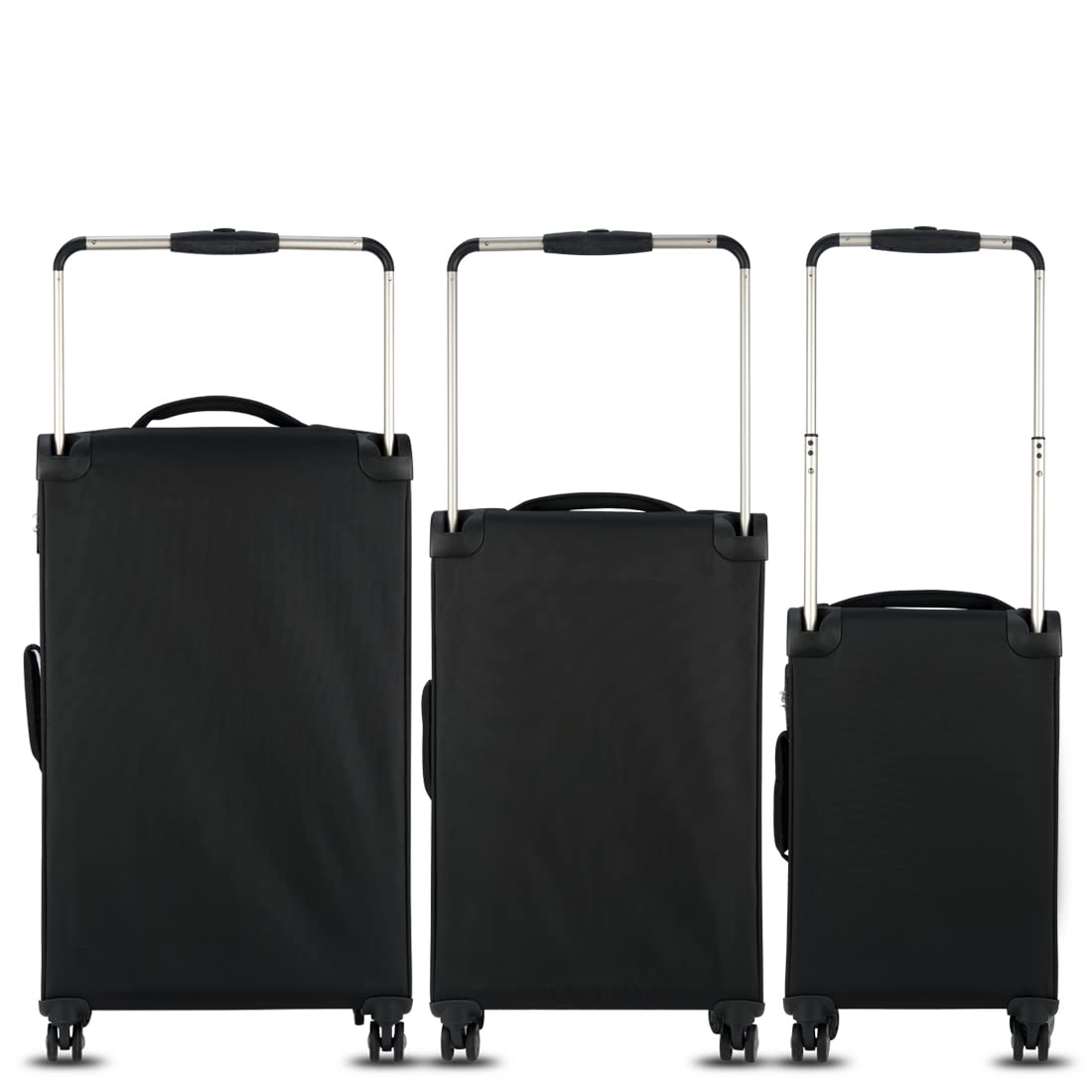 it luggage| Debonair World's Lightest |8 Wheel |Soft Luggage |Set of 3 -Two Tone Black-22-2058-08-54.6cm,71cm,80cm
