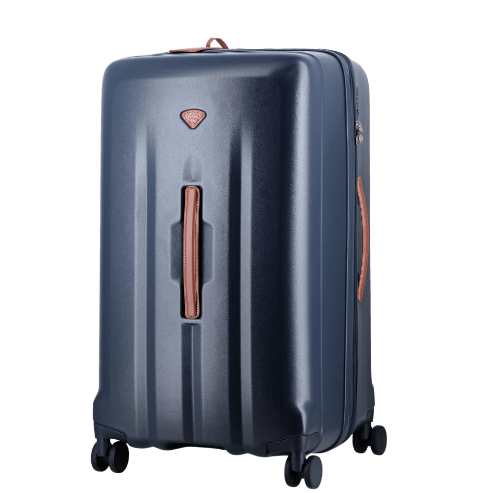 JUMP Uppsala Rigid-Navy Blue-Extra Large-72cm Expandable Hardsided 8 Wheel Cargo Luggage with TSA Lock, Anti-Theft Zipper, Name Tag and Luggage Cover