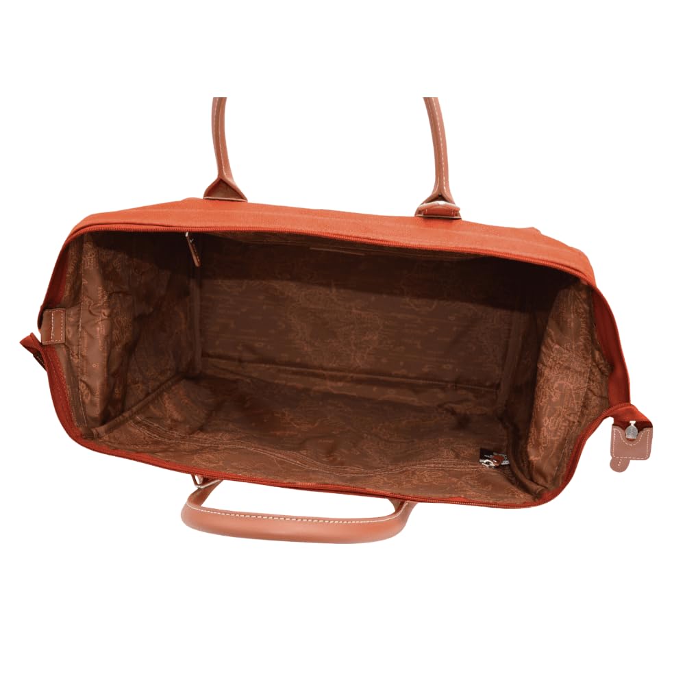 JUMP Uppsala Doctor Duffle Travel Bag-Terracota-Cabin-50 cms Polysuede Material with Leather Trimmings Carry-on Fashion Travel Bag for Men and Women