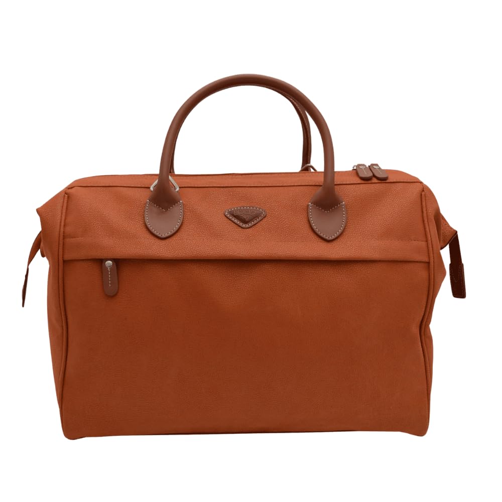 JUMP Uppsala Doctor Duffle Travel Bag-Terracota-Cabin-50 cms Polysuede Material with Leather Trimmings Carry-on Fashion Travel Bag for Men and Women