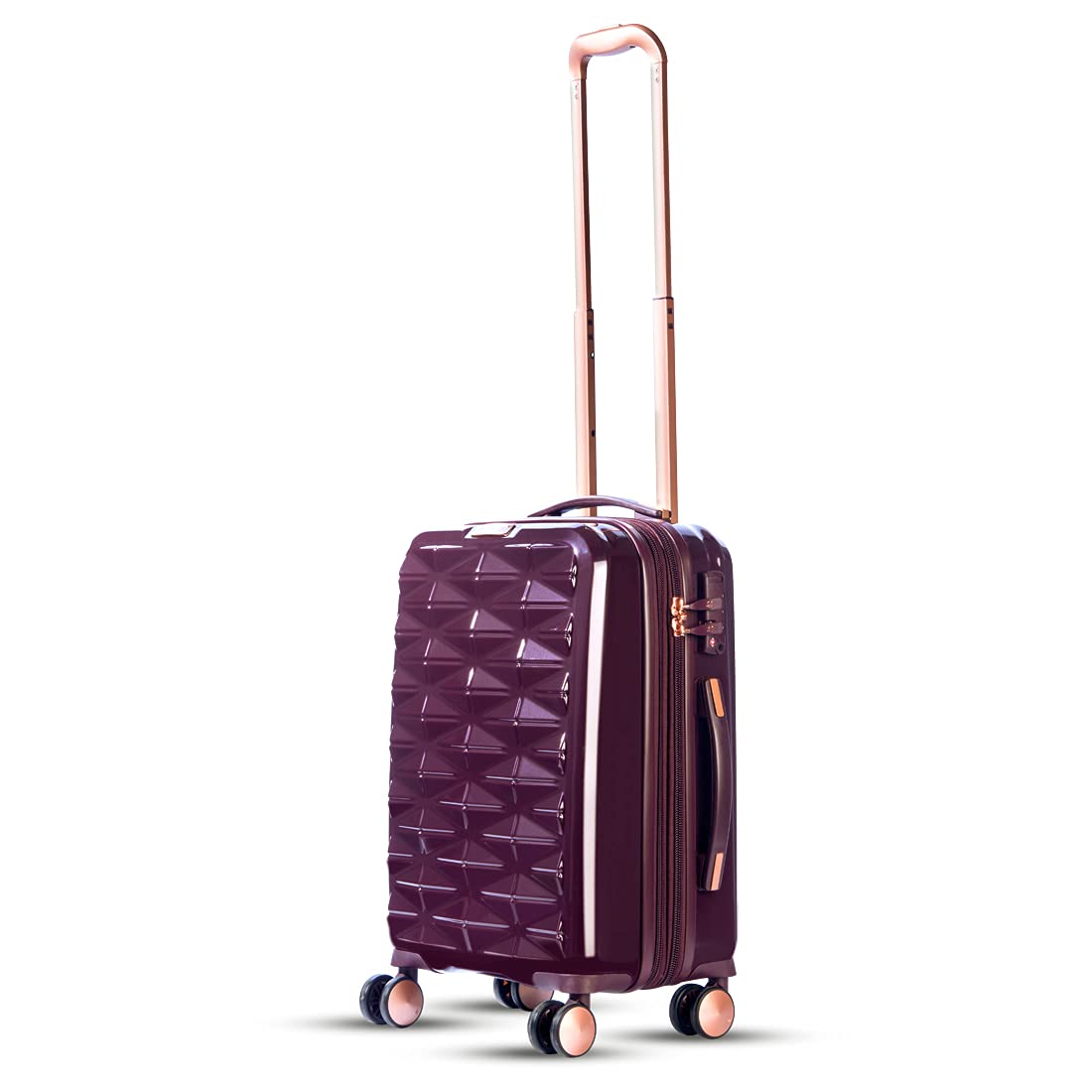 it luggage Certify Purple Cabin-20 inches Expandable PC Hardsided with TSA Lock 8 Wheel Trolley Bag