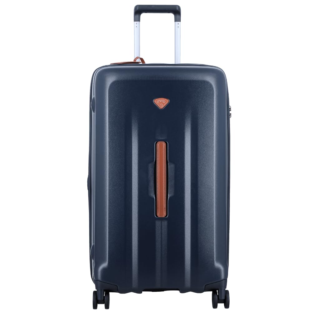JUMP Uppsala Rigid-Navy Blue-Extra Large-72cm Expandable Hardsided 8 Wheel Cargo Luggage with TSA Lock, Anti-Theft Zipper, Name Tag and Luggage Cover