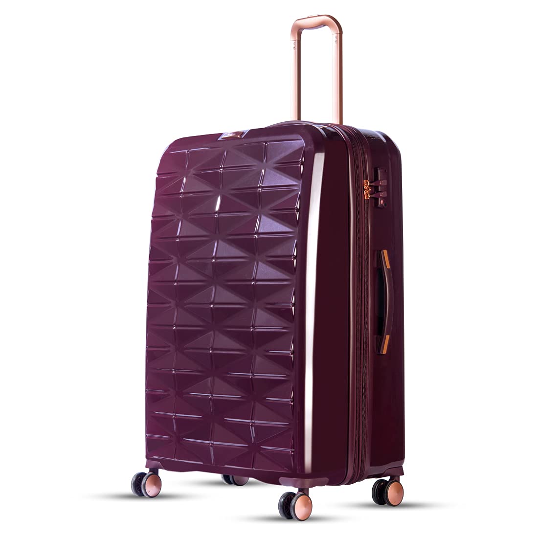 it luggage Certify Purple Large-28 inches Expandable PC Hardsided with TSA Lock 8 Wheel Trolley Bag