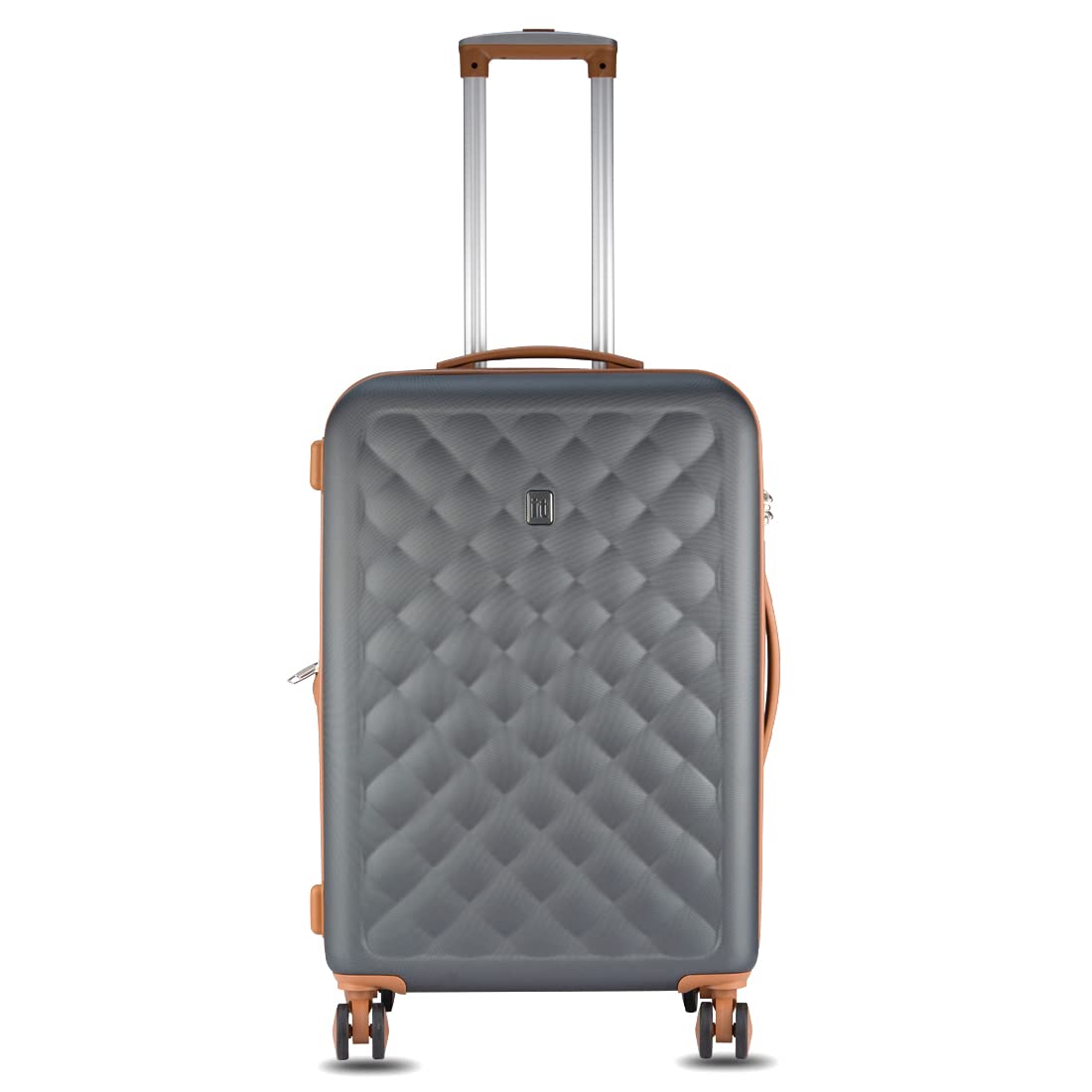 it luggage Fashionista-Charcoal Grey- Medium-68 cm Expandable Hardsided with TSA Lock & Wet Pouch Inside 8 Wheel Trolley