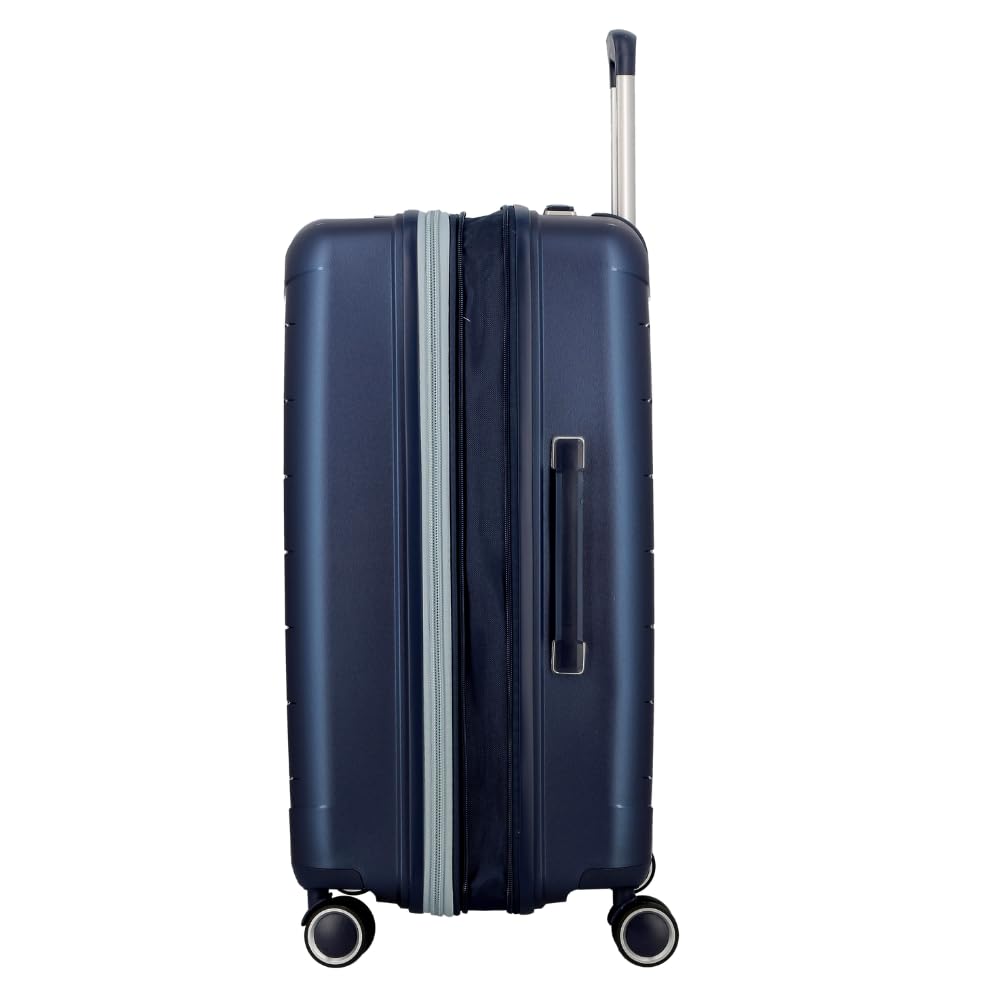 JUMP FURANO 2 Midnight Blue-Set of 3-Large, Medium, Cabin-76,66,55 cm Expandable Hardsided 8 Wheel Luggage with TSA Lock
