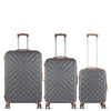 it luggage Fashionista Charcoal Grey- Set of 3-Large, Medium & Cabin -28,24 & 20 inches Expandable Hardsided with TSA Lock & Wet Pouch Inside 8 Wheel Trolley Bag