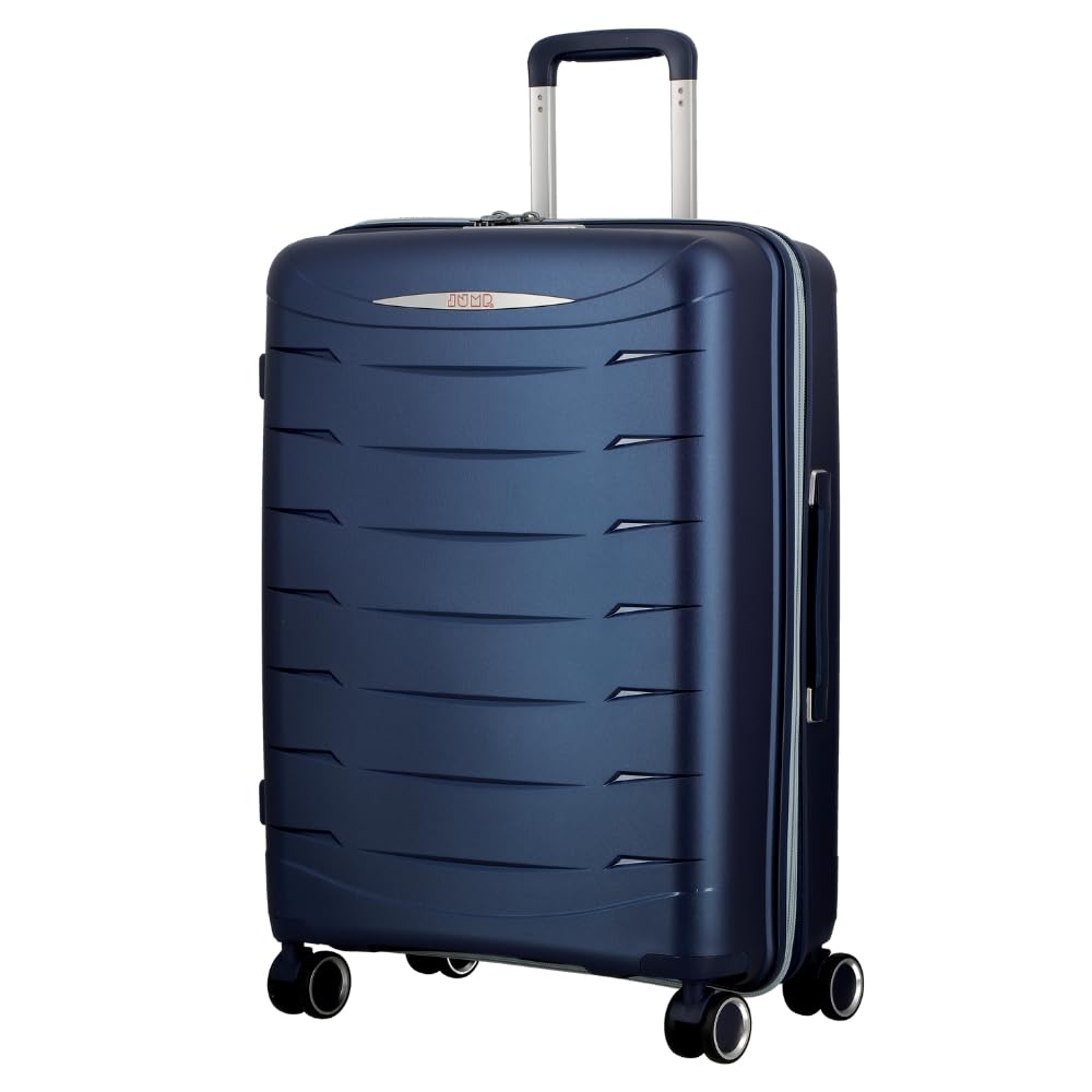 FURANO 2 Set of 2- Midnight Blue-Medium & Cabin-66, 55cm Expandable Hardsided 8 Wheel Luggage with TSA Lock