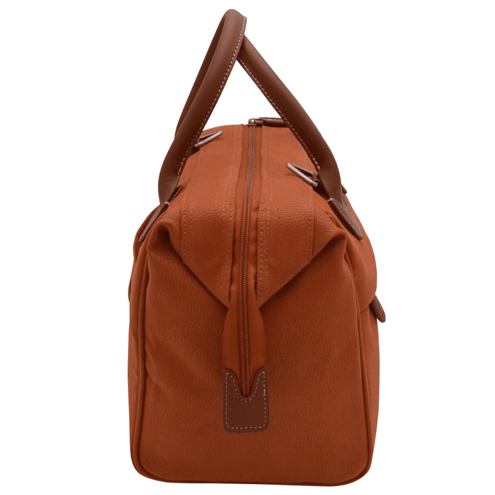 JUMP Uppsala Beauty Doctor Vanity Bag-Terracota-Cabin-32 cms Polysuede Material with Leather Trimmings Carry-on Fashion Cosmetic Travel Bag
