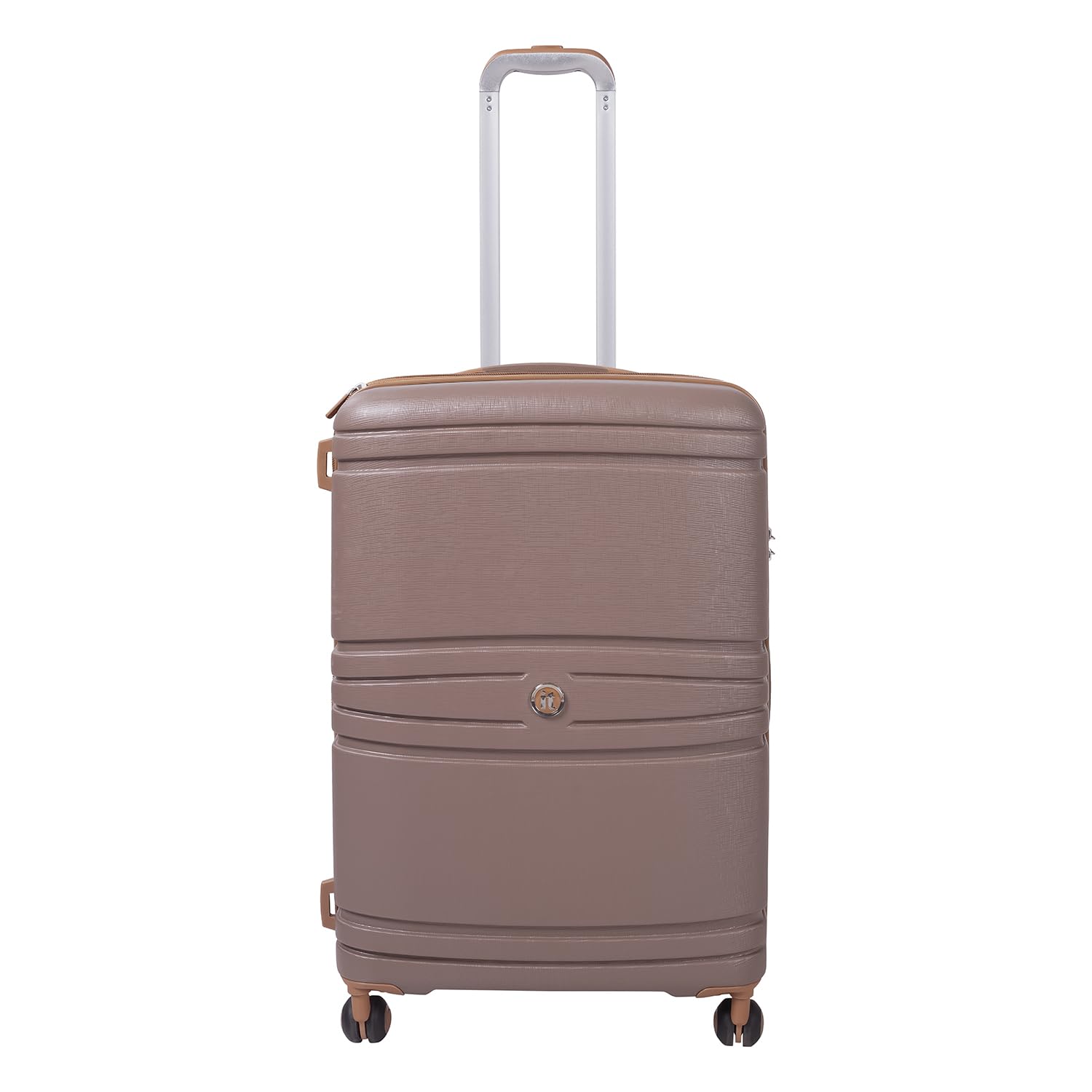 it luggage-Quintessential-Brown-Medium 24 inches Expandable Hard Case Beautiful Interior with Wet Pouch Check-in Luggage 8 Wheel Trolley Bag
