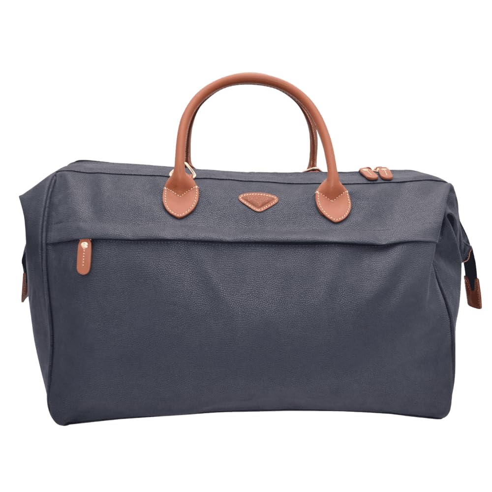 JUMP Uppsala Doctor Duffle Bag-Navy Blue-Cabin-54 cms Polysuede Material with Leather Trimmings Carry-on Fashion Travel Bag for Men and Women