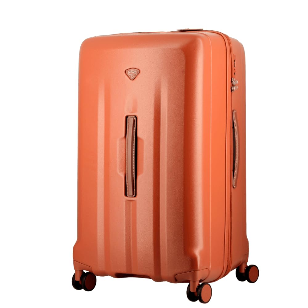 JUMP Uppsala Rigid-Terracota-Extra Large-72cm Expandable Hardsided 8 Wheel Cargo Luggage with TSA Lock, Anti-Theft Zipper, Name Tag and Luggage Cover