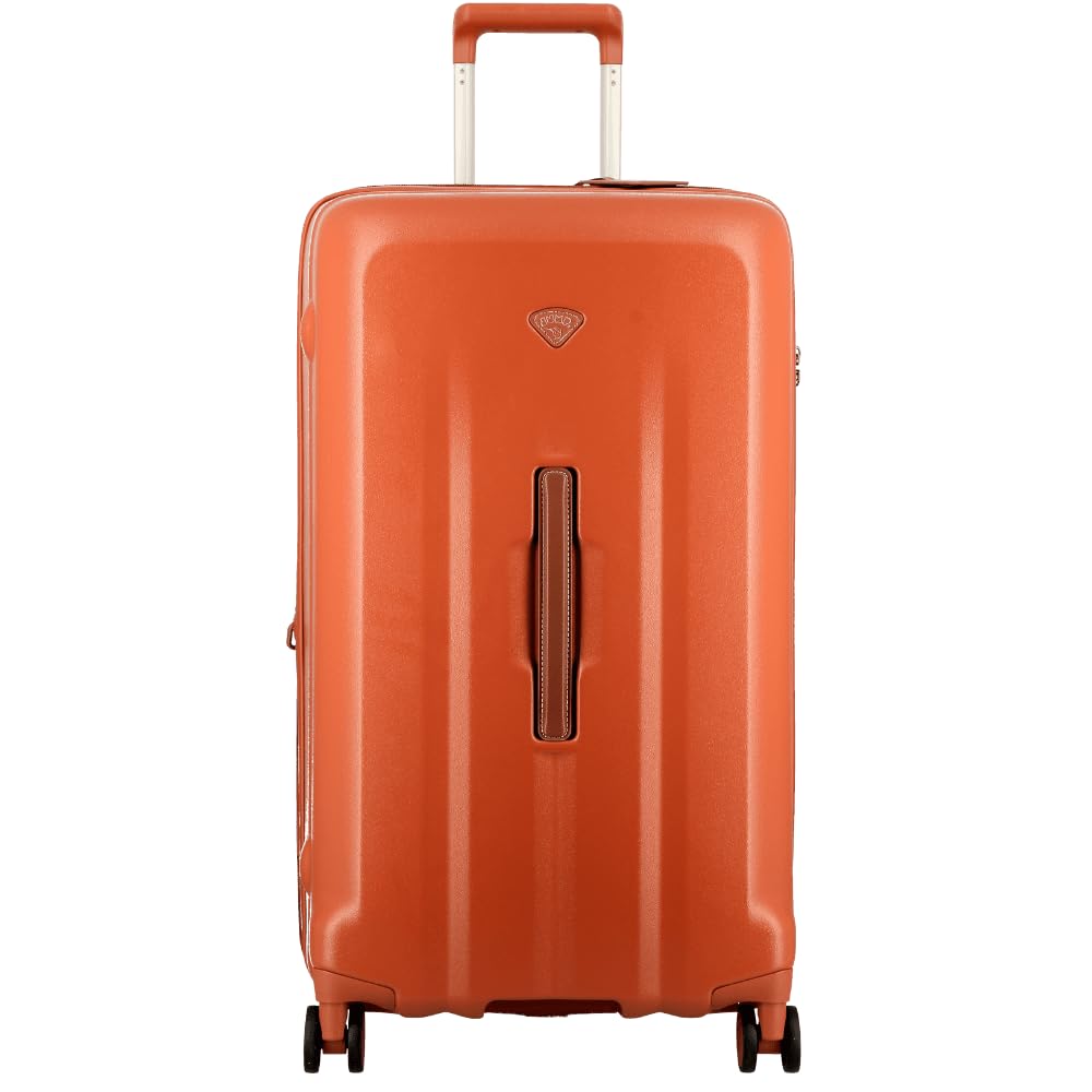 JUMP Uppsala Rigid-Terracota-Extra Large-72cm Expandable Hardsided 8 Wheel Cargo Luggage with TSA Lock, Anti-Theft Zipper, Name Tag and Luggage Cover