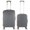 it luggage Fashionista Charcoal Grey-Set of 2-Medium & Cabin-24 & 20 inches Expandable Hardsided with TSA Lock & Wet Pouch Inside 8 Wheel Trolley Bag