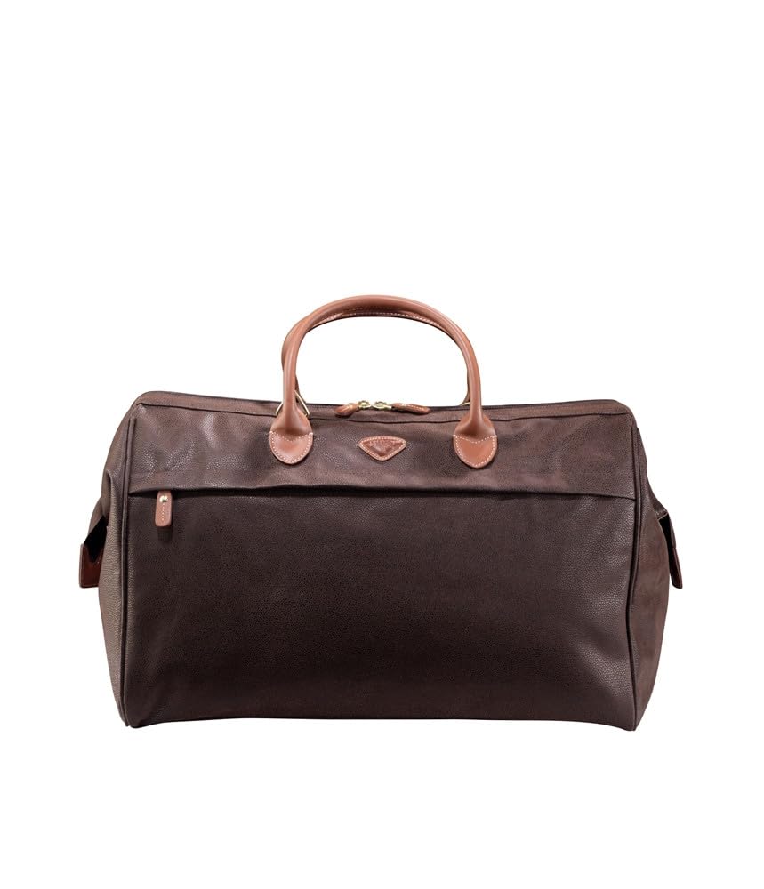 JUMP Uppsala Doctor Duffle Bag-Chocolate Brown-Cabin-54 cms Polysuede Material with Leather Trimmings Carry-on Fashion Travel Bag for Men and Women