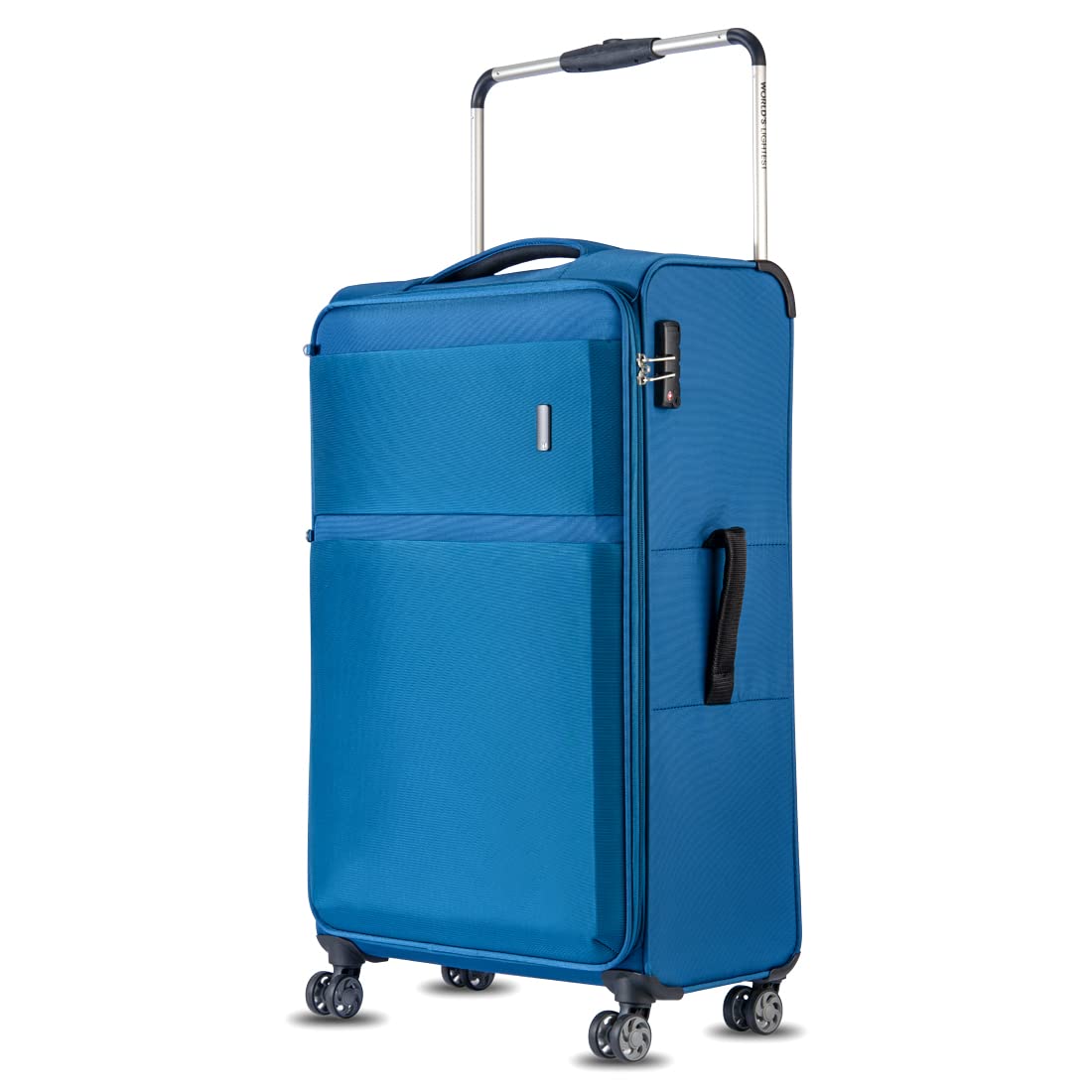 it luggage World's Lightest Bag 80 Cm Large Polyester Soft-Sided 8 Spinner Trolley Bag (Two Tone Blue)