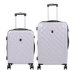 it luggage Fashionista Glossy Grey Set of 2- Medium & Cabin-24 & 20 inches Expandable PC Hardsided with TSA Lock 8 Wheel Trolley Bag