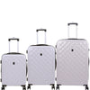 it luggage Fashionista Glossy Grey Set of 3-Large, Medium & Cabin-20,24,28 inches Expandable PC Hardsided with TSA Lock 8 Wheel Trolley Bag