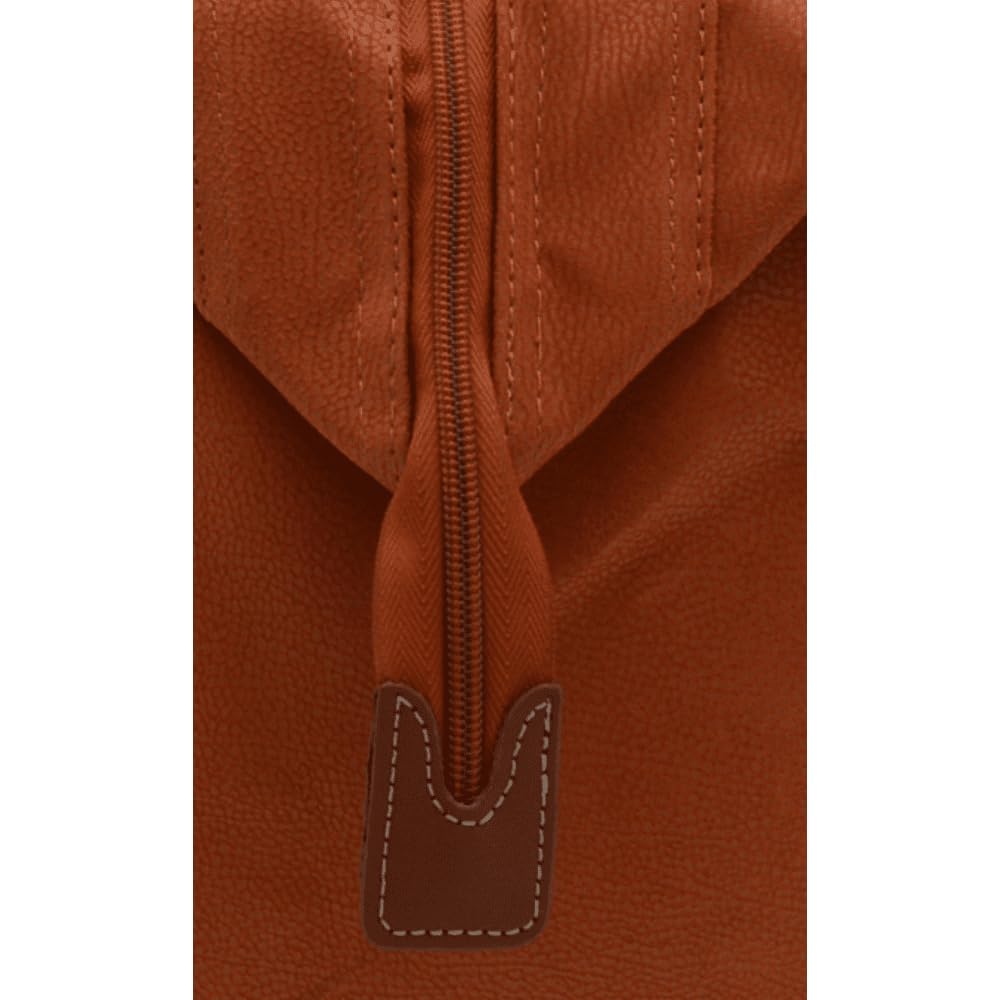 JUMP Uppsala Doctor Duffle Bag-Terracota-Cabin-54 cms Polysuede Material with Leather Trimmings Carry-on Fashion Travel Bag for Men and Women