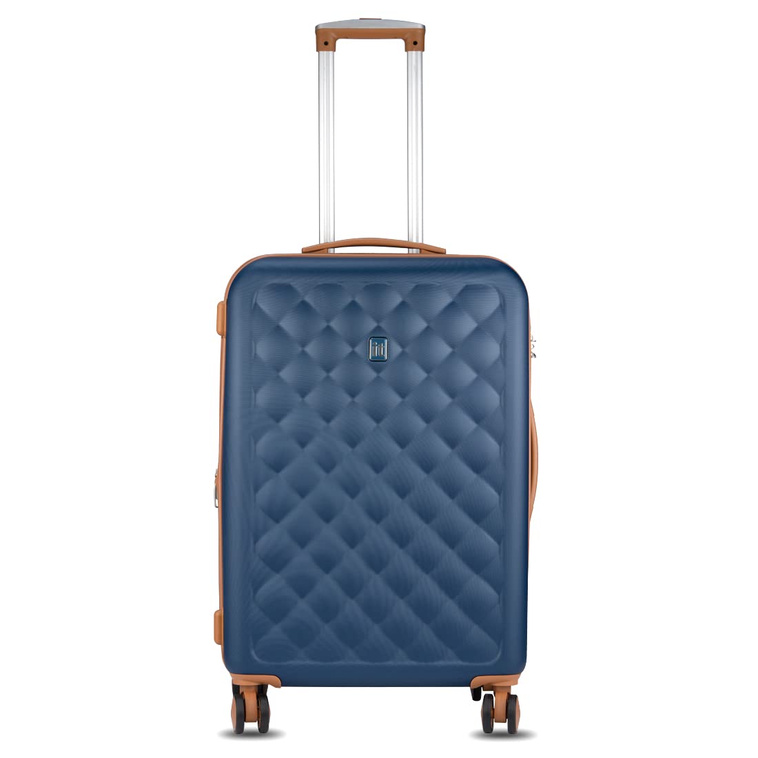 it luggage Fashionista Blue Medium- 24 inches Expandable Hardsided with TSA Lock & Wet Pouch Inside 8 Wheel Trolley Bag