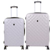 it luggage Fashionista Glossy Grey Set of 2-Large & Medium-28 & 24 inches Expandable PC Hardsided with TSA Lock 8 Wheel Trolley Bag