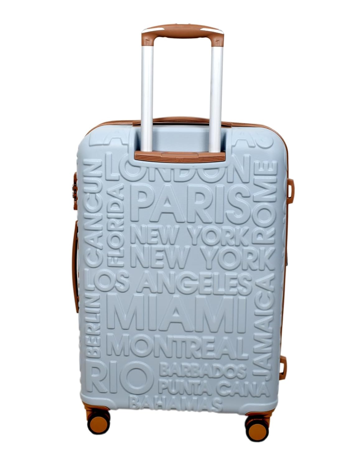 it luggage-Destinations-Pearl Blue-Cabin-20 inches-Expandable Hardsided Suitcase Travel Bag 8 Wheel Trolley Bag with TSA Lock & Wet Pouch Inside
