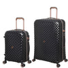 it luggage-Glitzy-Black-Combo-Large & Cabin-28 & 20 inches-Expandable Hard case Carry-on & Check-in Luggage Beautiful Interior 8 Wheel Trolley Bag with TSA Lock & Wet Pouch Inside