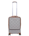 it luggage- Indulging-Light Grey-Cabin-20 inches-with Padded Laptop Section in The Front Expandable Hard Case Beautiful Interior Carry-on Luggage 8 Wheel Trolley Bag