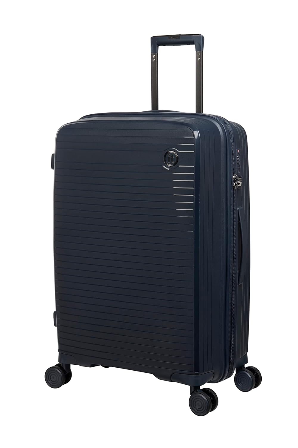 it luggage Spontaneous Blue Medium-24 inches Expandable Anti-Theft Zipper Polypropylene Hardsided with TSA Lock 8 Wheel Trolley Bag