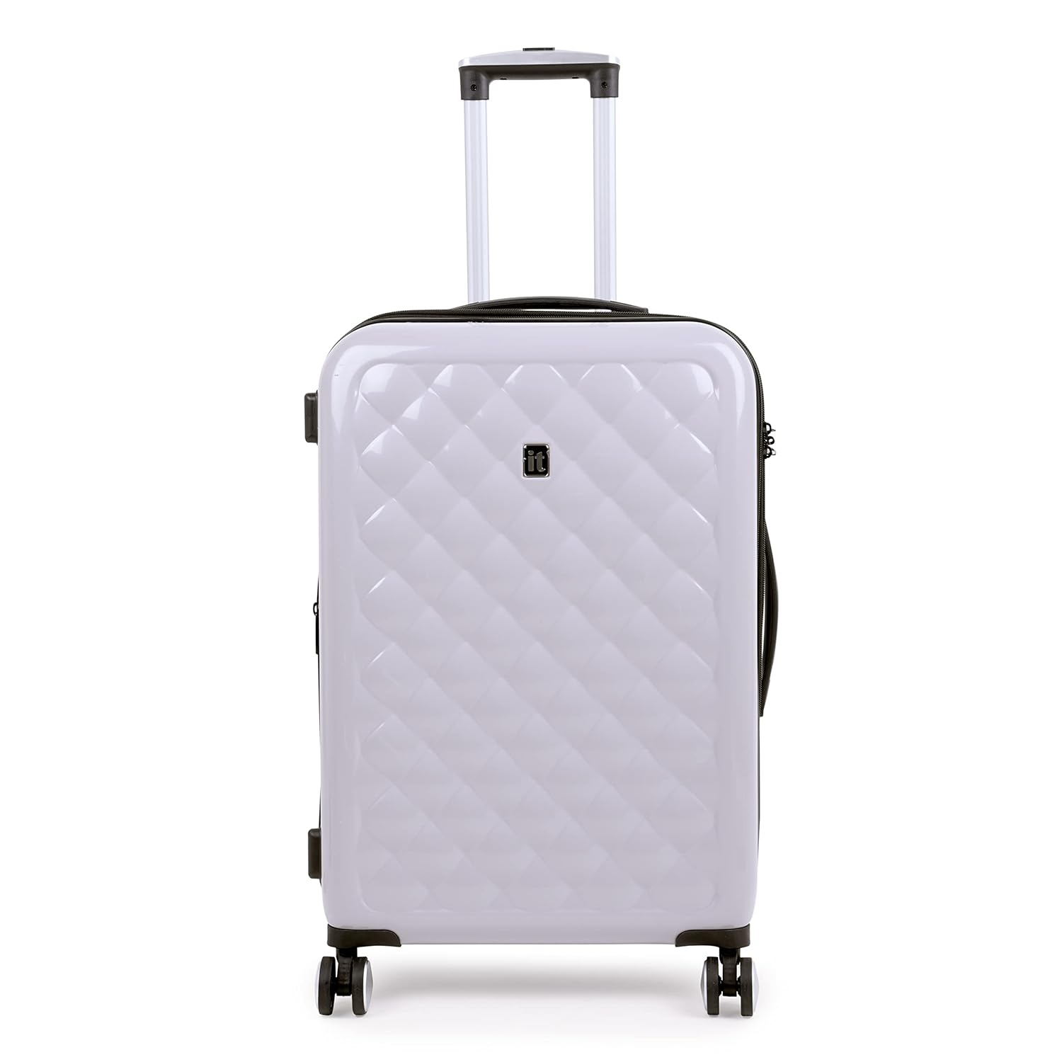 it luggage Fashionista Glossy Grey Medium-24 inches Expandable PC Hardsided with TSA Lock 8 Wheel Trolley Bag