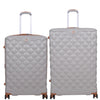 it luggage Indulging Light Grey-Set of 2-Large & Medium-28 & 24 inches Expandable Check-in Luggage Hard Case Beautiful Interior 8 Wheel Trolley Bag