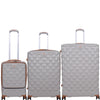 it luggage Indulging Light Grey-Set of 3-Large,Medium & Cabin-28,24,20 inches Expandable Cabin with Padded Laptop Section Hard Case 8 Wheel Trolley Bag