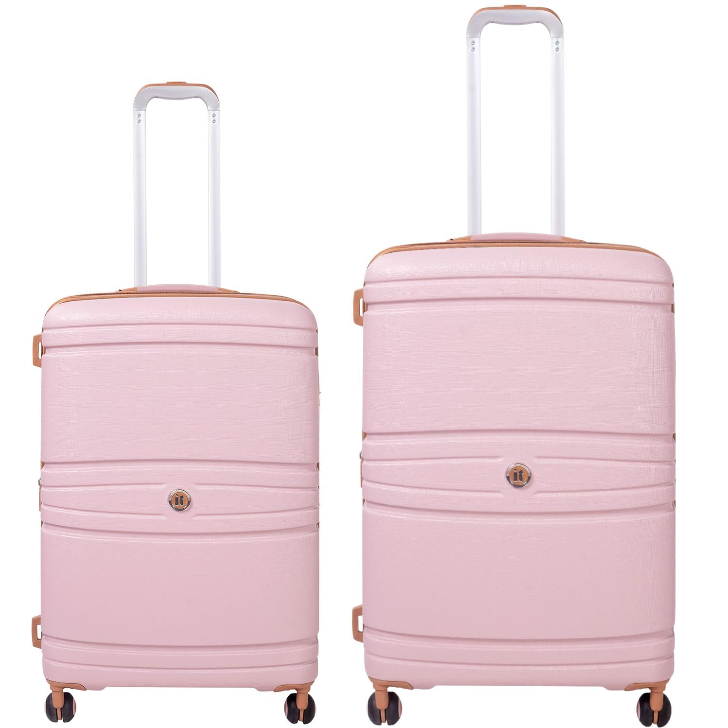 it luggage-Quintessential-Mauve Pink-Set of 2-Large & Medium - 28,24 inches Expandable Hard Case Beautiful Interior with Wet Pouch Carry-on & Check-in Luggage 8 Wheel Trolley Bag