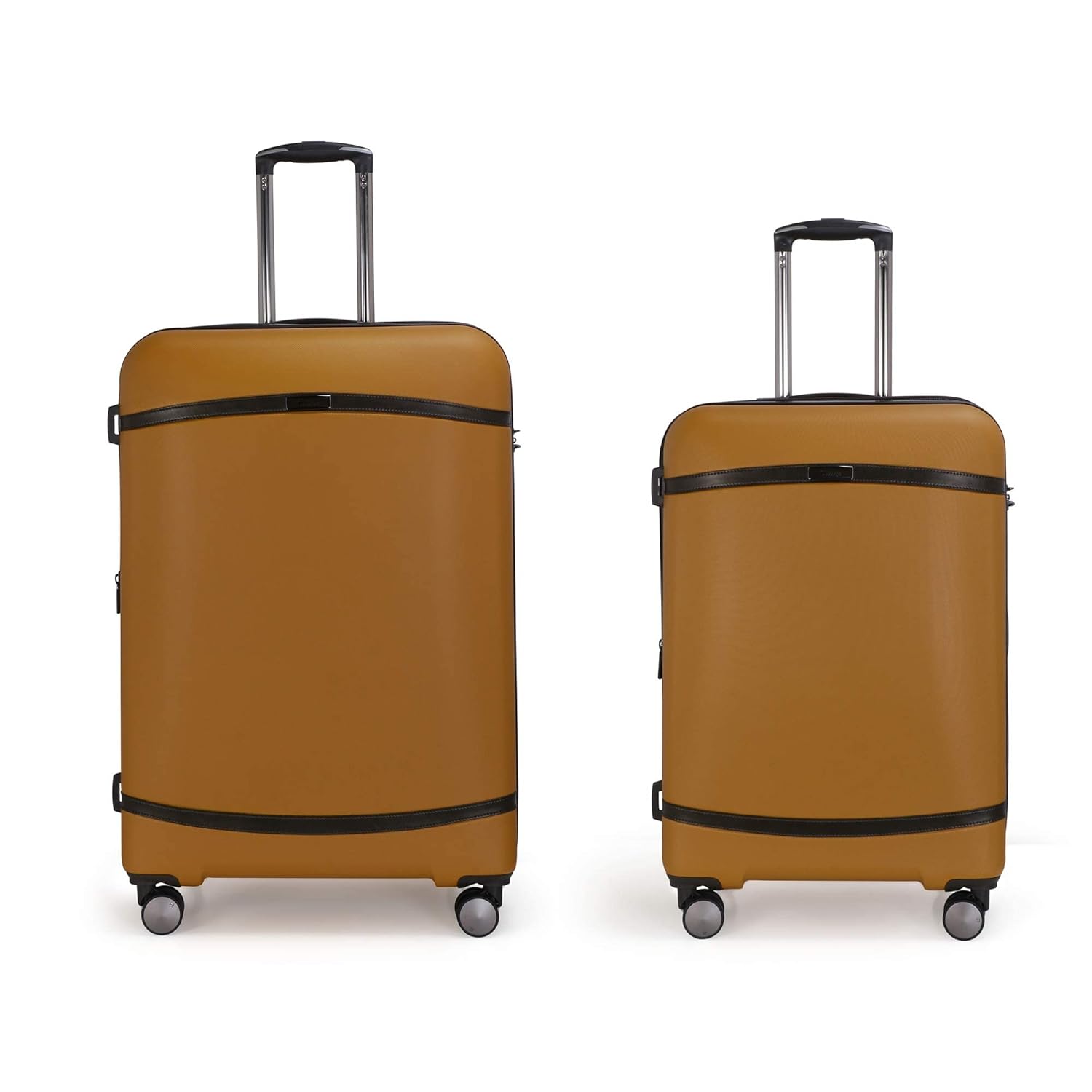 it luggage Quaint Advent Dark Brown with Brown Trimmings Set of 2- Large,Medium-28,20 inches Expandable Hardsided Travel Bag with Wet Pouch,TSA Lock and Shoe Pouch 8 Wheel Luggage Trolley