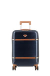 JUMP Cassis Riviera-Navy Blue-Cabin-55cm Eco Responsible Expandable Hardsided 8 Wheel Luggage with TSA Lock, Anti-Theft Zipper, Name Tag and Luxury Bag Cover