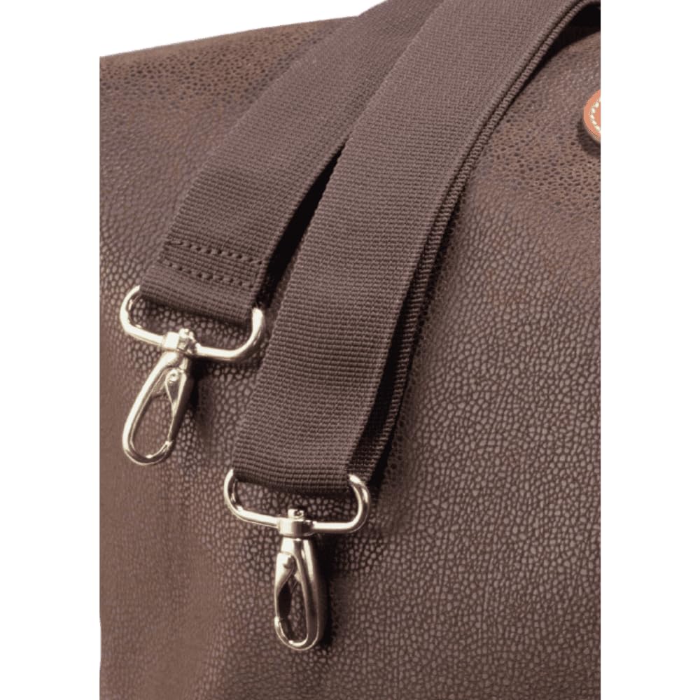 JUMP Uppsala Weekend Travel Duffle Bag-Chocolate Brown-Cabin-45 cms Polysuede Material with Leather Trimmings Light Weight Fashion Travel Bag for Men and Women