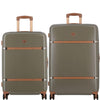 Cassis Riviera-Khaki-Set of 2-Large & Medium-77, 66 cm Eco Responsible Expandable Hardsided 8 Wheel Luggage with TSA Lock, Anti-Theft Zipper, Name Tag and Luxury Bag Cover