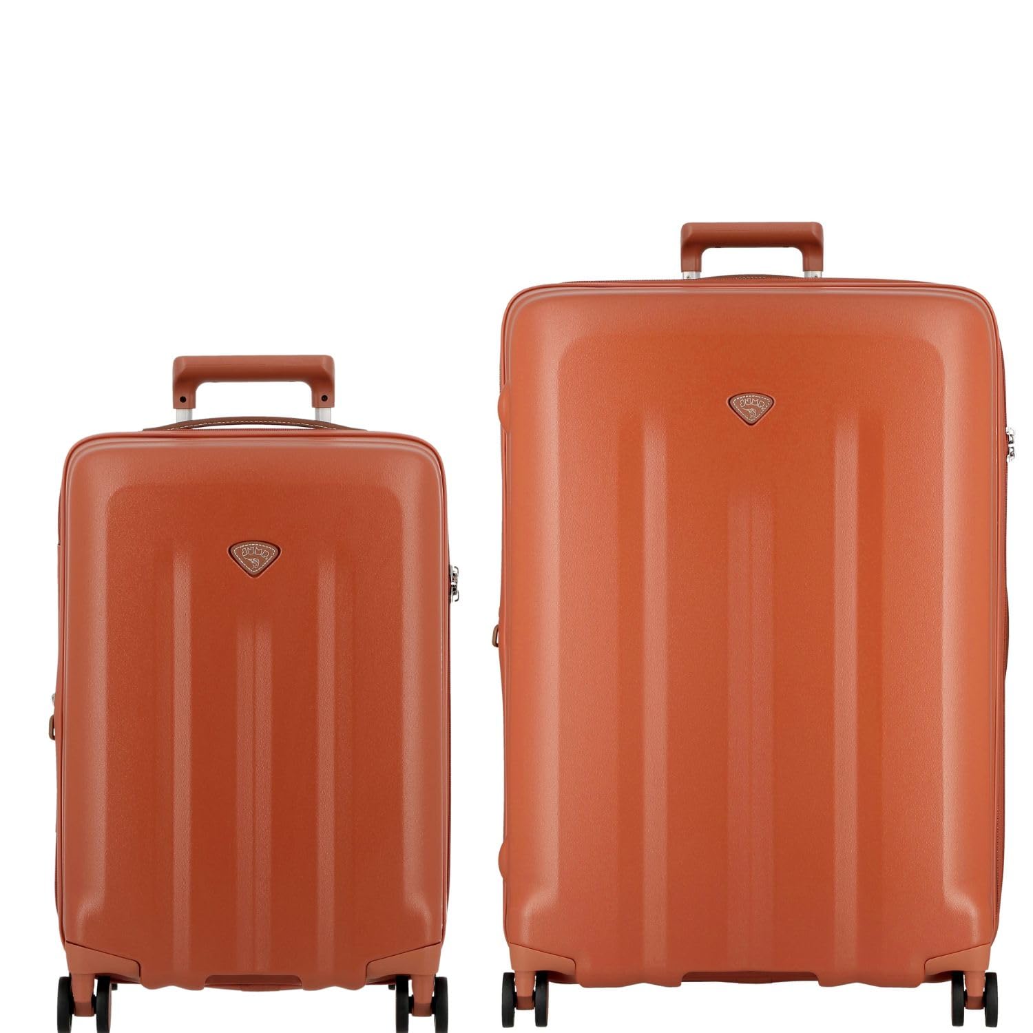 JUMP Uppsala Rigid-Terracota-Set of 2-Large & Cabin-76,55 cm Expandable Hardsided 8 Wheel Luggage with TSA Lock, Anti-Theft Zipper, Name Tag and Luggage Cover