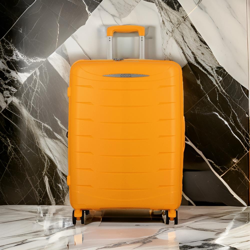 FURANO 2 Yellow-Set of 2- Large & Cabin-76,55 cm Expandable Hardsided 8 Wheel Luggage with TSA Lock