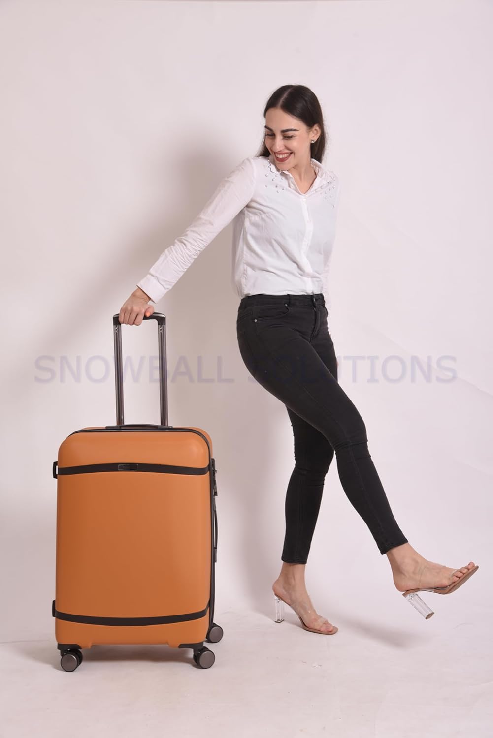 it luggage Quaint Advent Dark Brown with Brown Trimmings -Large-28 inches Expandable Hardsided Travel Bag with Wet Pouch,TSA Lock and Shoe Pouch 8 Wheel Luggage Trolley-80cm