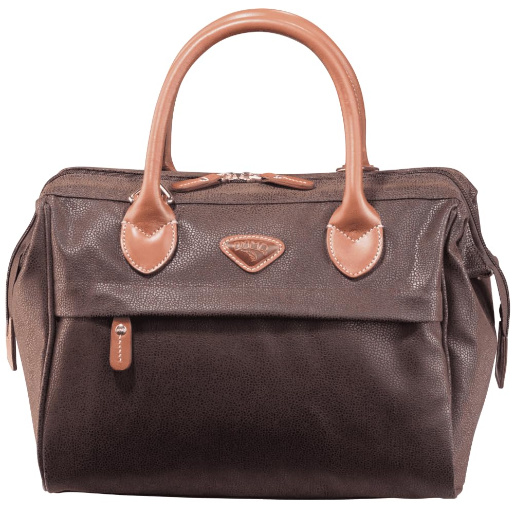 Uppsala Beauty Doctor Vanity Bag-Chocolate Brown-Cabin-32 cms Polysuede Material with Leather Trimmings Carry-on Fashion Cosmetic Travel Bag