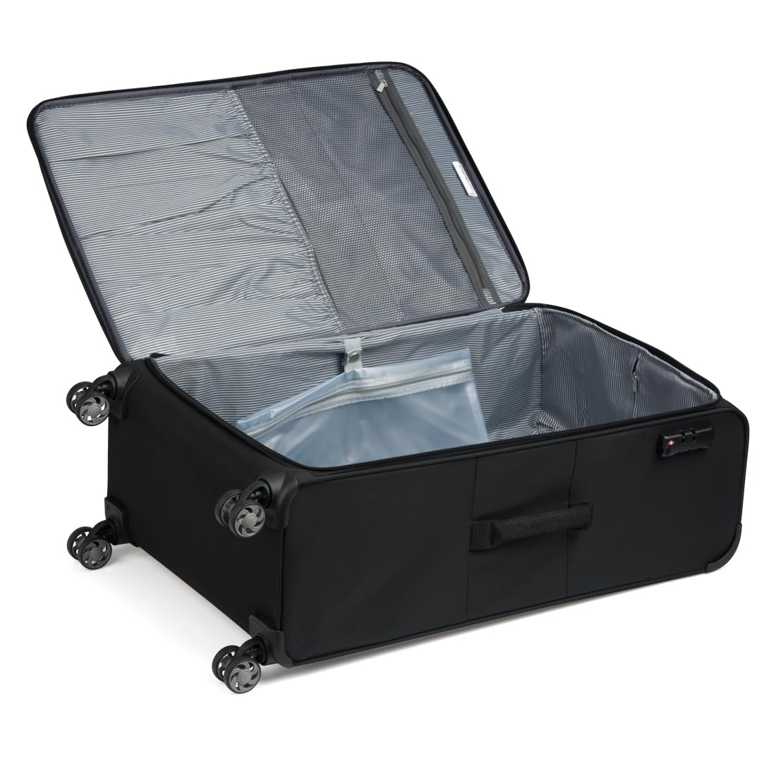 it luggage Polyester| World's Lightest Bag | Debonair-Small-Black-54Cm| Softsided| Cabin luggage | 8 Spinner Wheel Trolley Bag