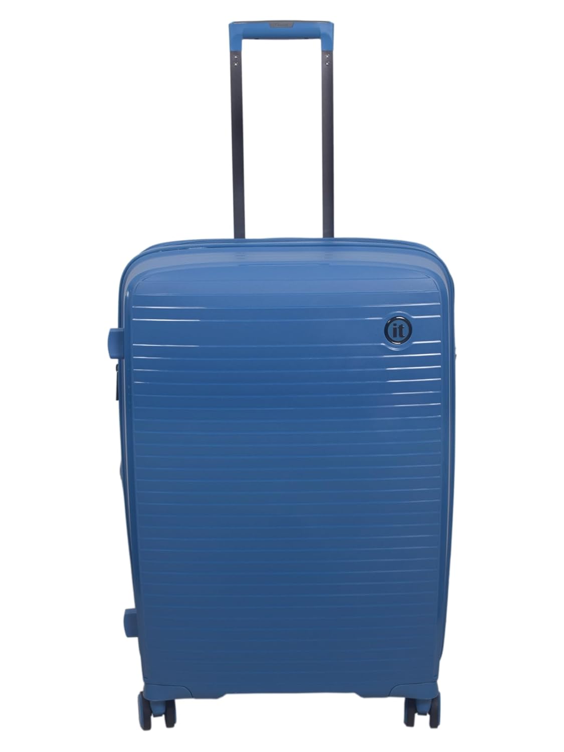 it luggage Spontaneous Blue Medium-24 inches Check-in Luggage Expandable Anti-Theft Zipper Polypropylene Hardsided with TSA Lock 8 Wheel Trolley Bag
