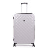 it luggage Fashionista Glossy Grey Set of 2- Large & Cabin-28 & 20 inches Expandable PC Hardsided with TSA Lock 8 Wheel Trolley Bag