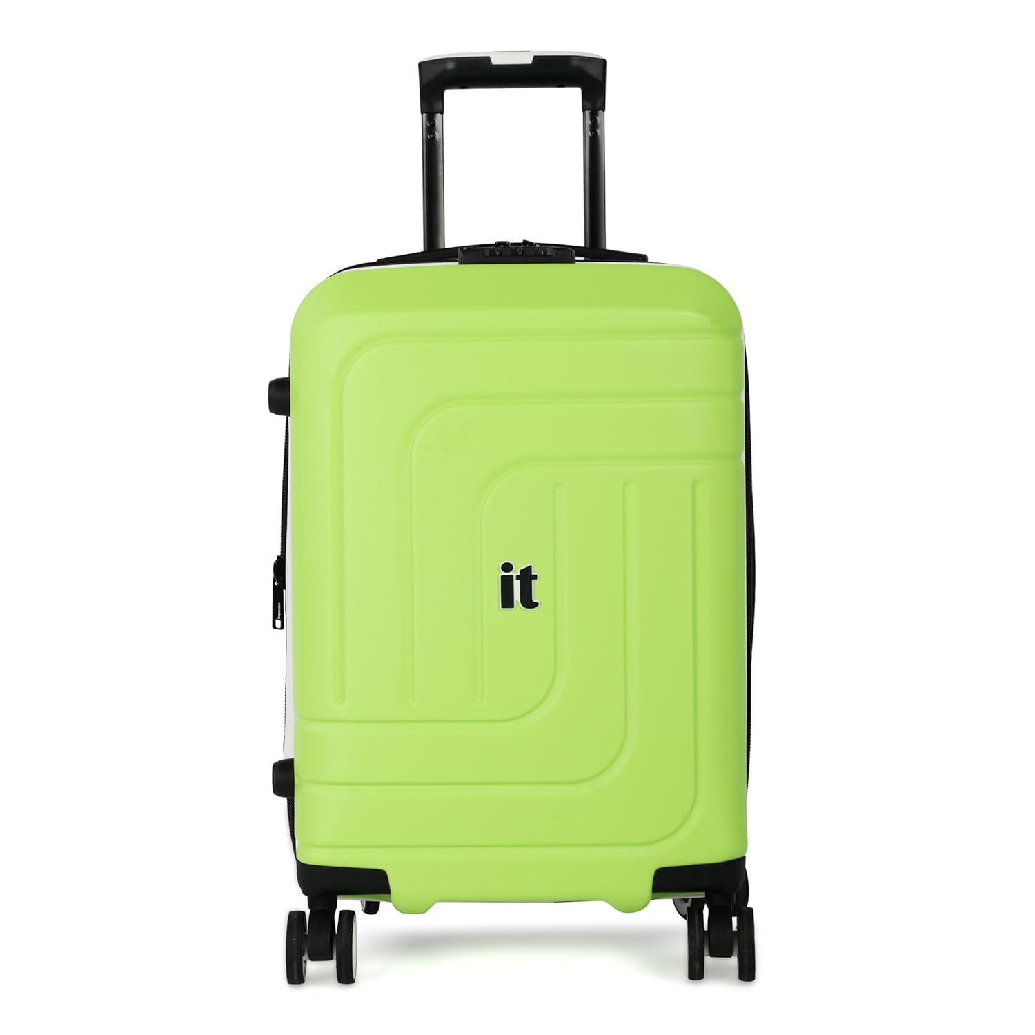 it luggage Convolved-Blue Lime-Cabin-20 inches Hardsided Suitcase Travel Bag Expandable 8 Wheel Trolley Bag with Wet Pouch & TSA Lock-54cm