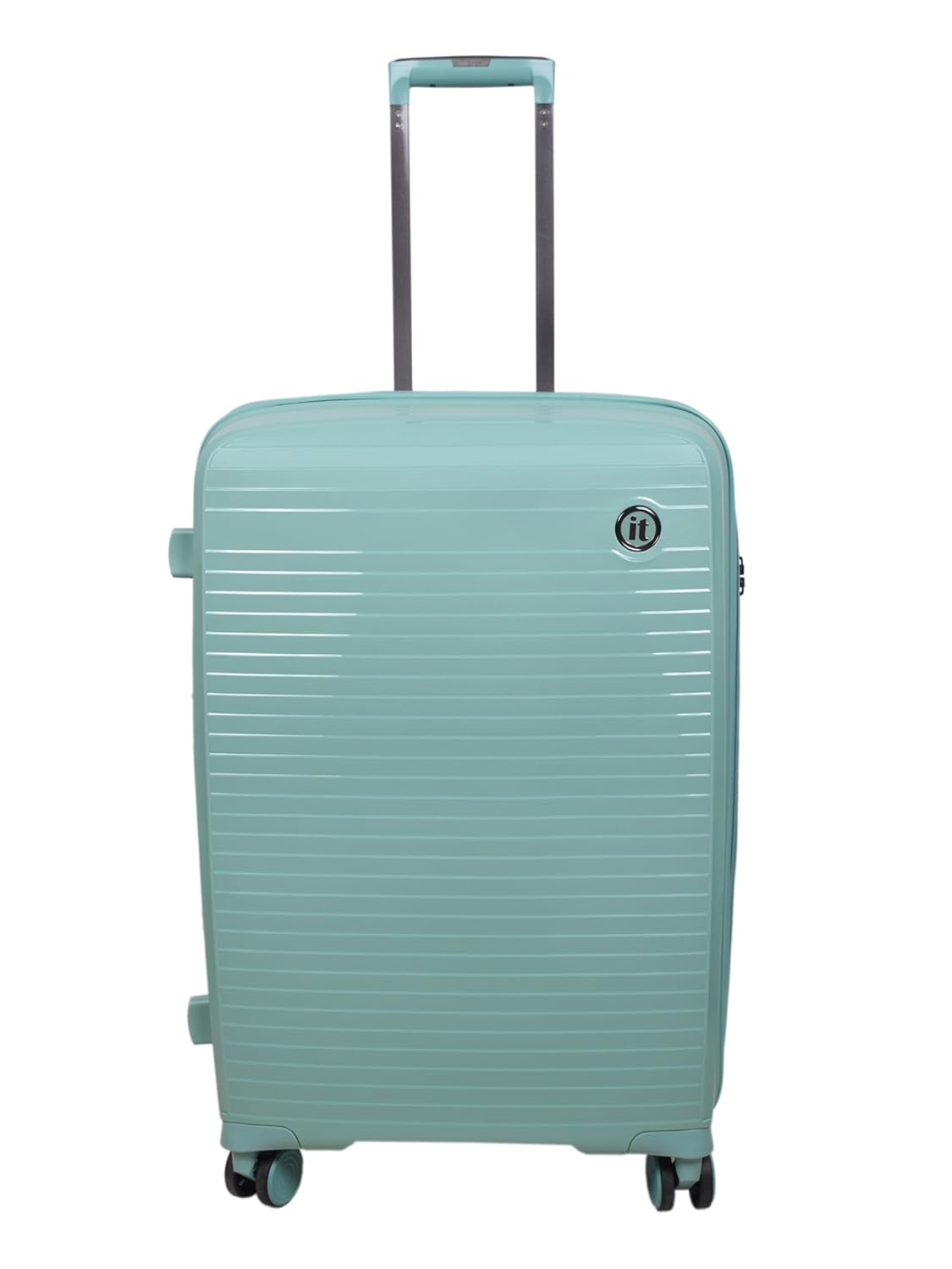 it luggage Spontaneous Green Medium-24 inches Expandable Anti-Theft Zipper Polypropylene Hardsided with TSA Lock 8 Wheel Trolley Bag