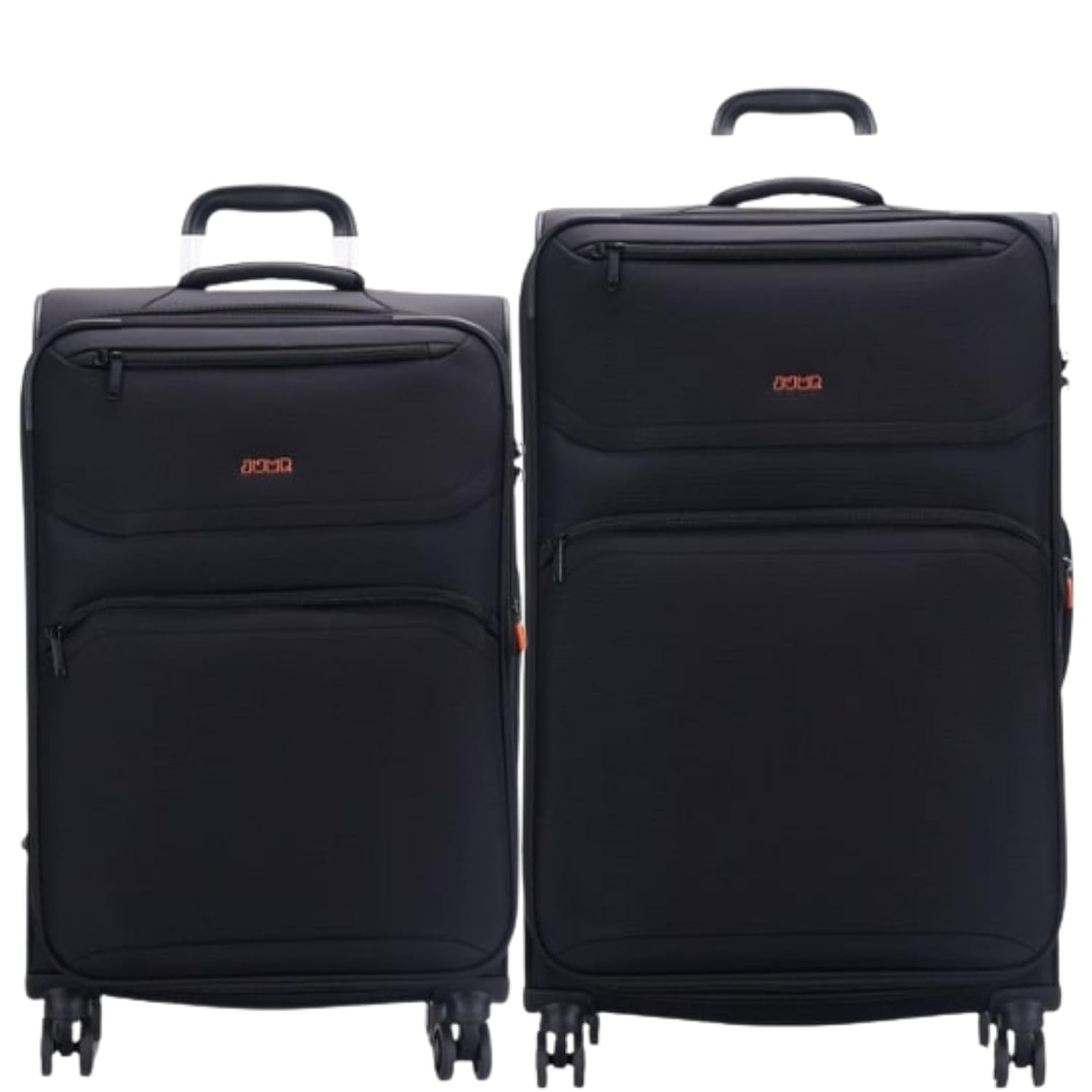 Moorea 2 Set of 2- Black-Large & Medium-76, 66cm Expandable Softsided Luggage with 8 Wheels and TSA Lock