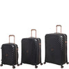 it luggage-Glitzy-Black-Set of 3-28,24 & 20 inches-Large, Medium & Cabin Expandable Hard case Carry-on & Check-in Luggage Beautiful Interior 8 Wheel Trolley Bag with TSA Lock & Wet Pouch Inside