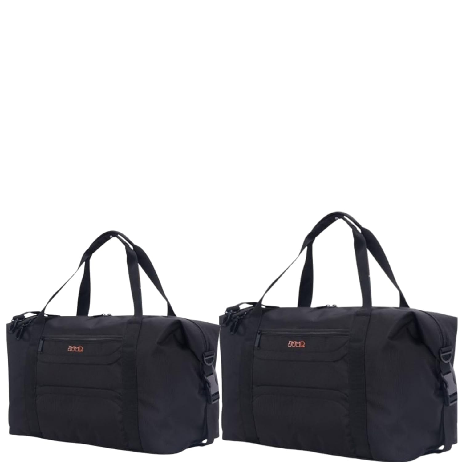 JUMP Moorea 2- Black-Combo-Set of 2 Duffle Bags- Softsided Ultralight Carry-on Cabin Bags- 45 & 50 cms with Adjustable Shoulder Strap