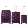 it luggage Certify Purple Set of 3-Large, Medium & Cabin-20,24,28 inches Expandable PC Hardsided with TSA Lock 8 Wheel Trolley Bag