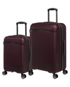 it luggage Quaint Advent Dark Wine with Black Trimmings Set of 2- Medium & Cabin-24,20 inches Expandable Hardsided Travel Bag with Wet Pouch,TSA Lock and Shoe Pouch 8 Wheel Luggage Trolley